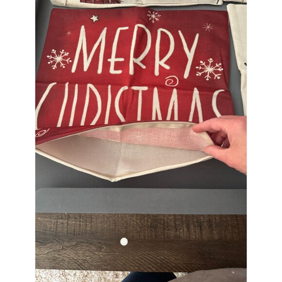 Christmas Throw Pillow Covers Christmas Decorations 18in x 18in NEW (4pack) - Picture 9 of 9